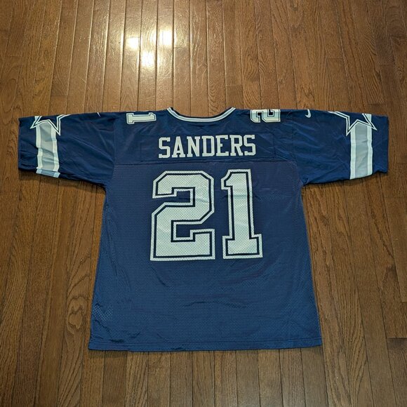 Vintage Deion Sanders Dallas Cowboys Team Nike Jersey Made in USA - Size L - Picture 3 of 3